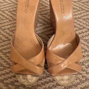 Jimmy Choo Perfume Wedge Sandal - Nude (size 37)